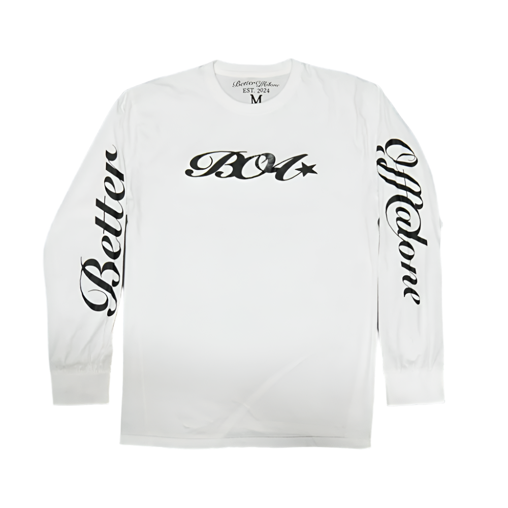 Better Off Alone White Longsleeve